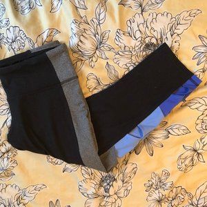Champion Ombre Blue Cutout Crop Leggings - L